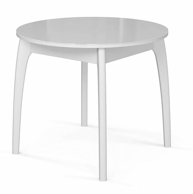 Стол DikLine M46 белый/стекло белое optiwhite Стол DikLine M46 белый/стекло белое optiwhite