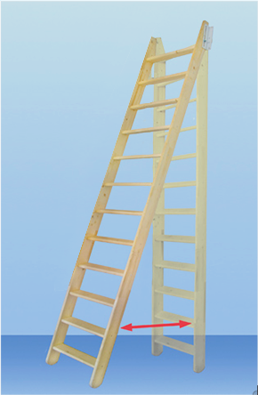 Мансардная лестница из сосны М-013у Без поручня