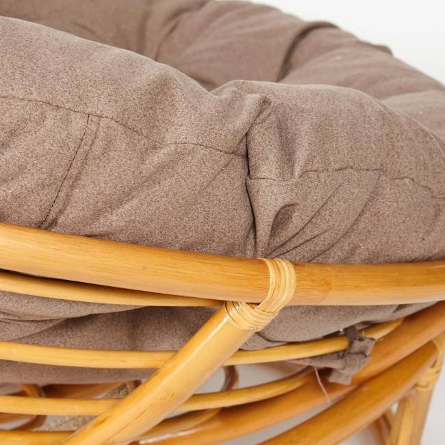 Кресло PAPASAN/ПАПАСАН 23/01 W  /с подушкой/ 115х101х104 см, Honey (мед), экошерсть Коричневый, 1811-5 Honey (мед)